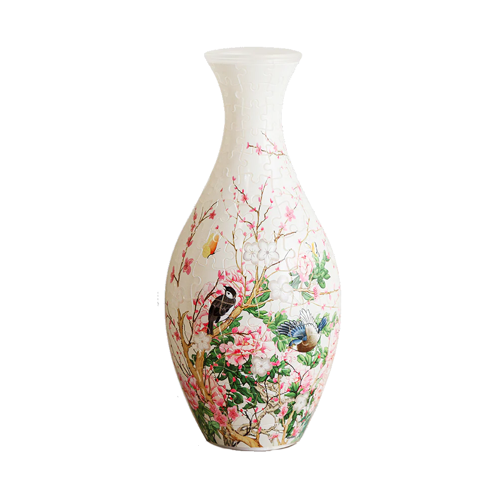 3D Vase: Flowers and Birds - 160 brikker