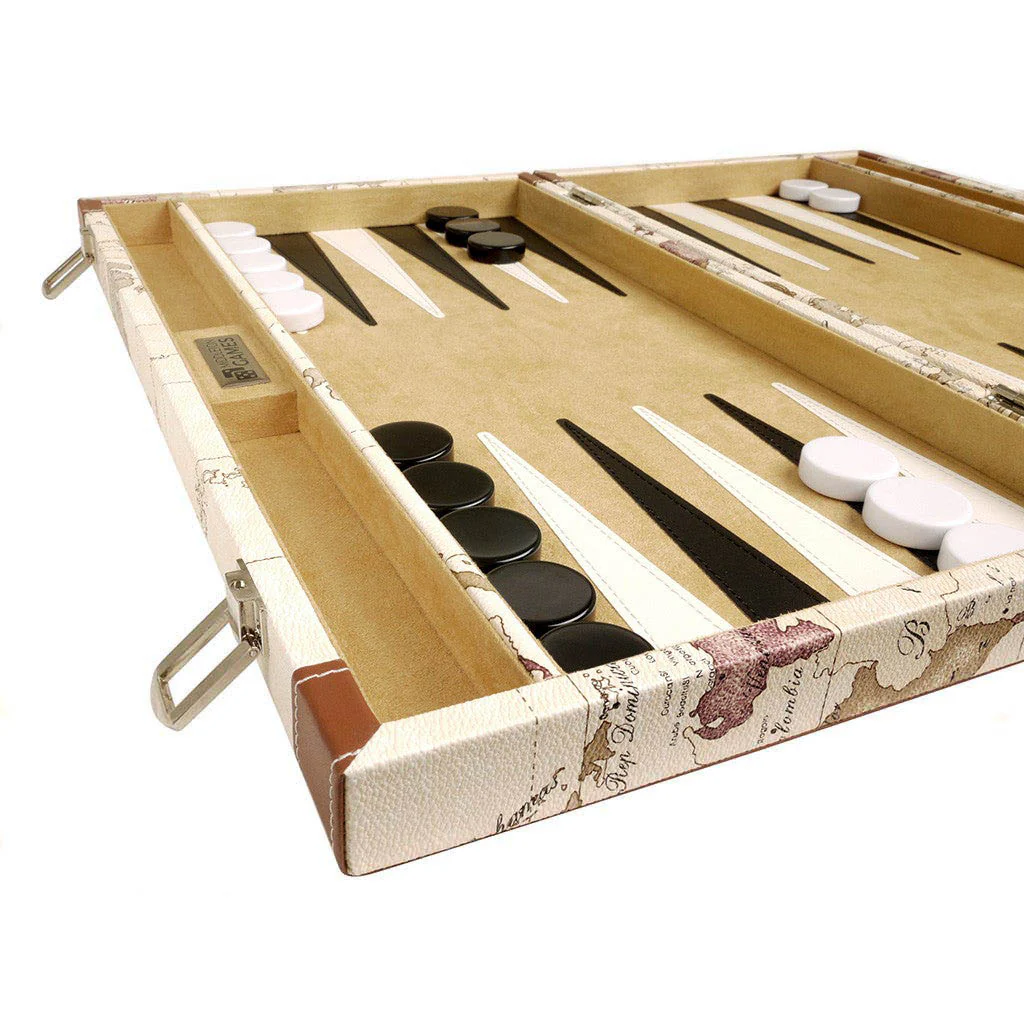46 cm Atlas/hvid backgammon - Image 3