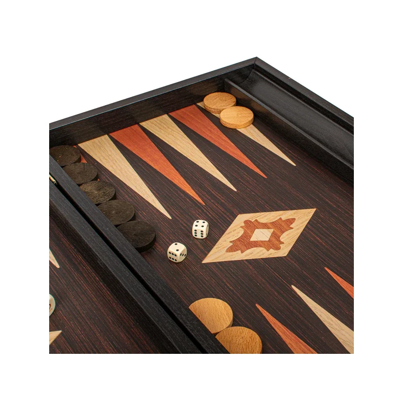 Backgammon Træ Sort/brun Manopoulos 30x20CM - Image 2