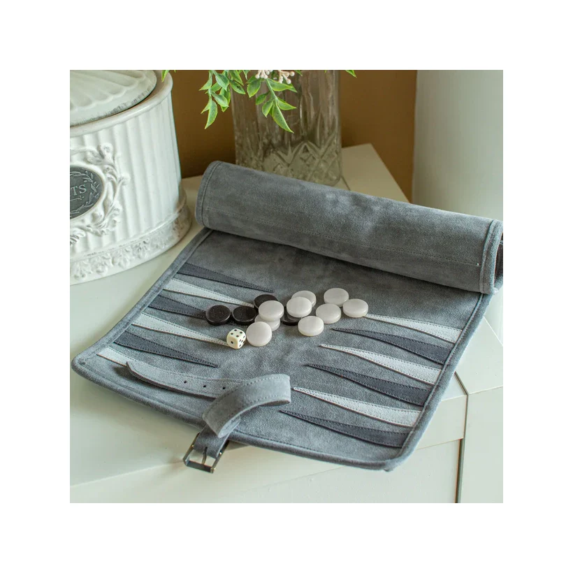 Luksus Backgammon Rulle Grå - Image 2