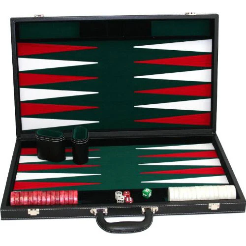 38 cm grøn/rød backgammon - Image 3