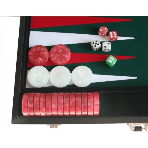 38 cm grøn/rød backgammon - Image 4