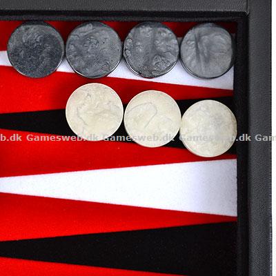 38 cm rød backgammon - Image 3