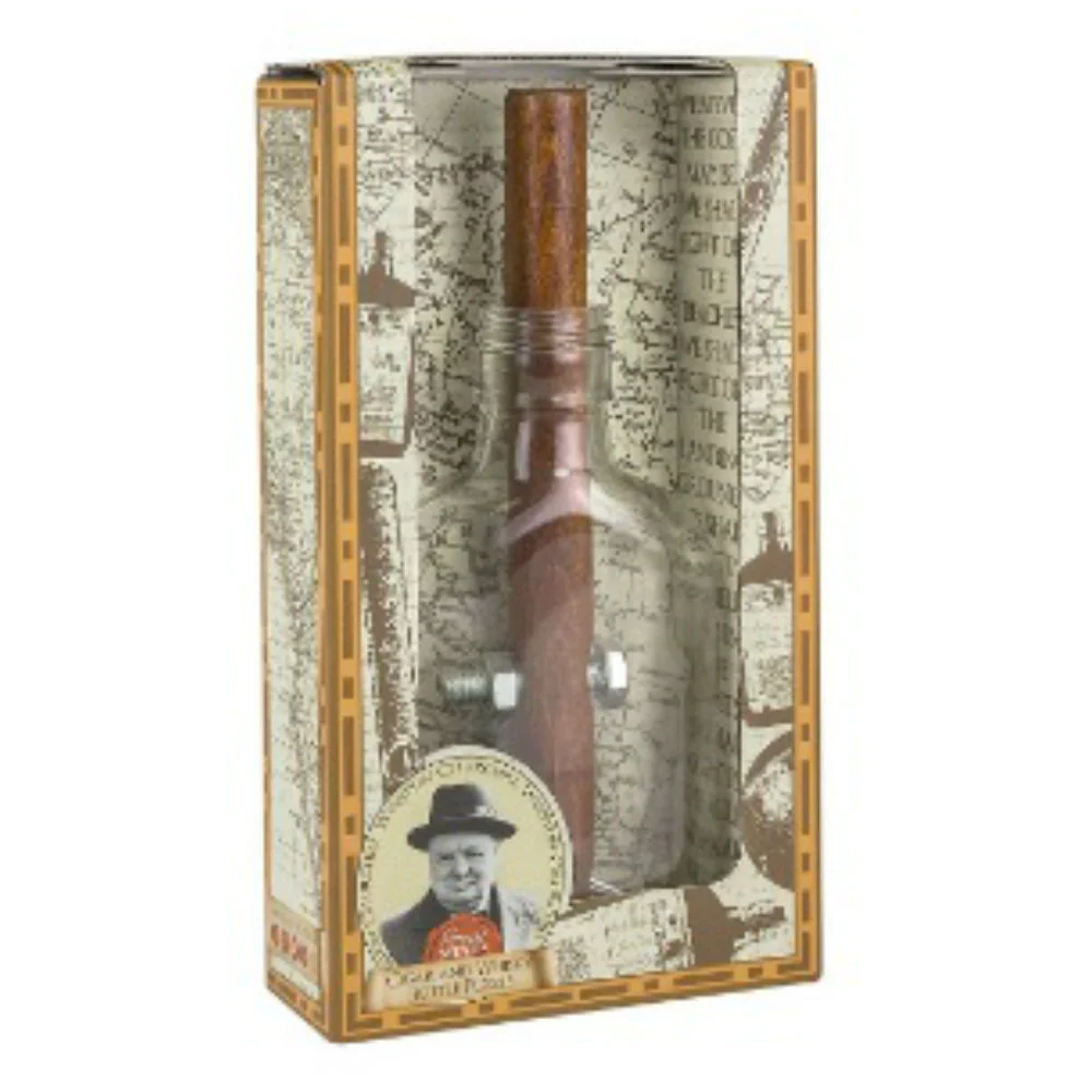 Churchill's Cigar & Whiskey Bottle