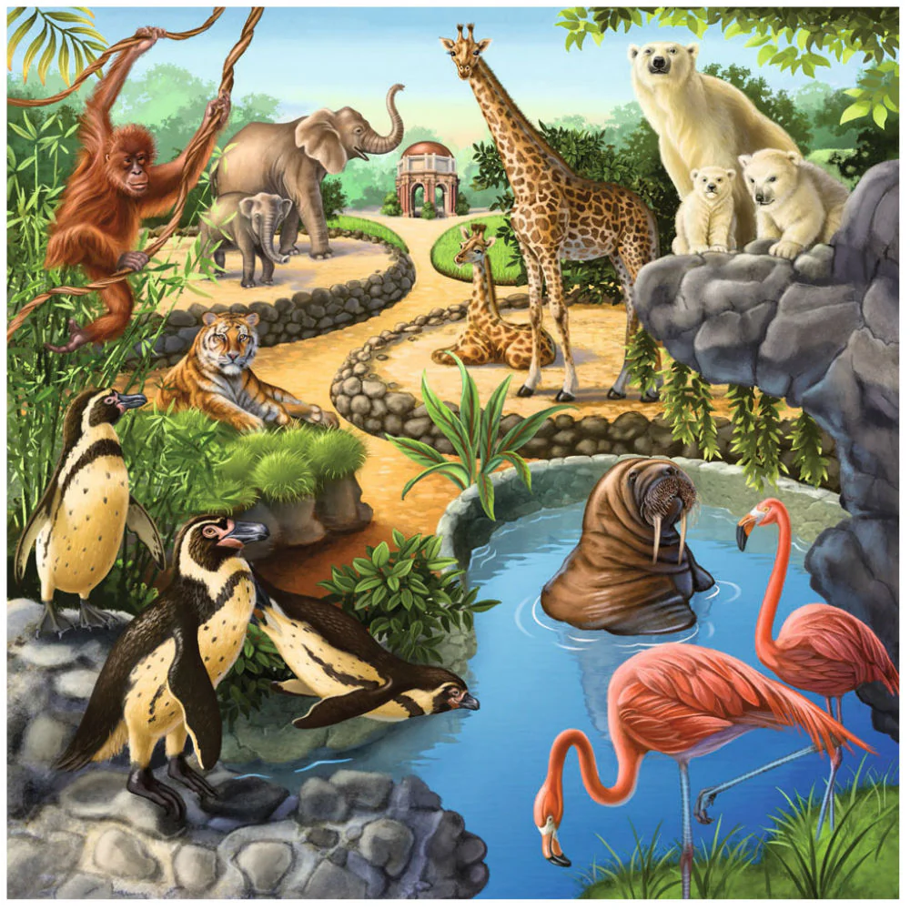 Forest / Zoo / Animals - 3 x 49 brikker - Image 3