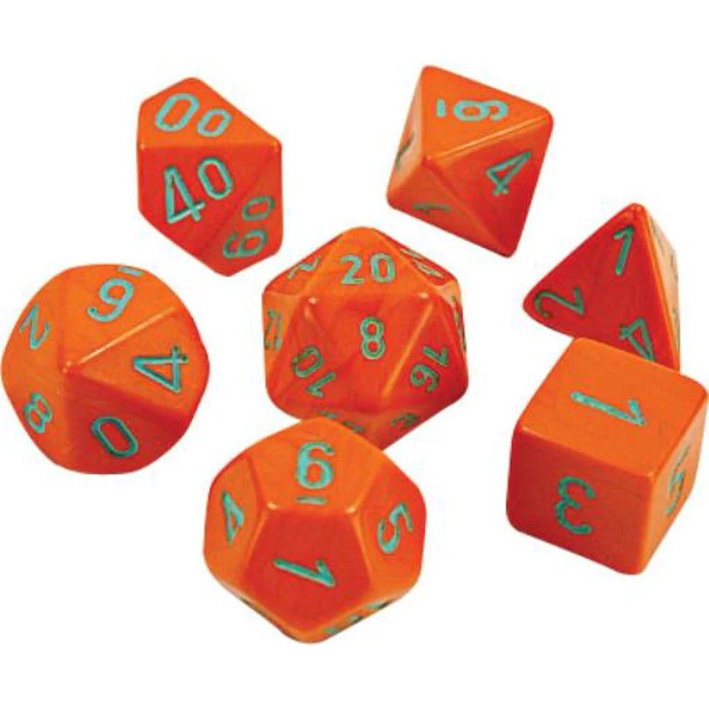 Heavy Orange Lab Dice rollespilsterninger