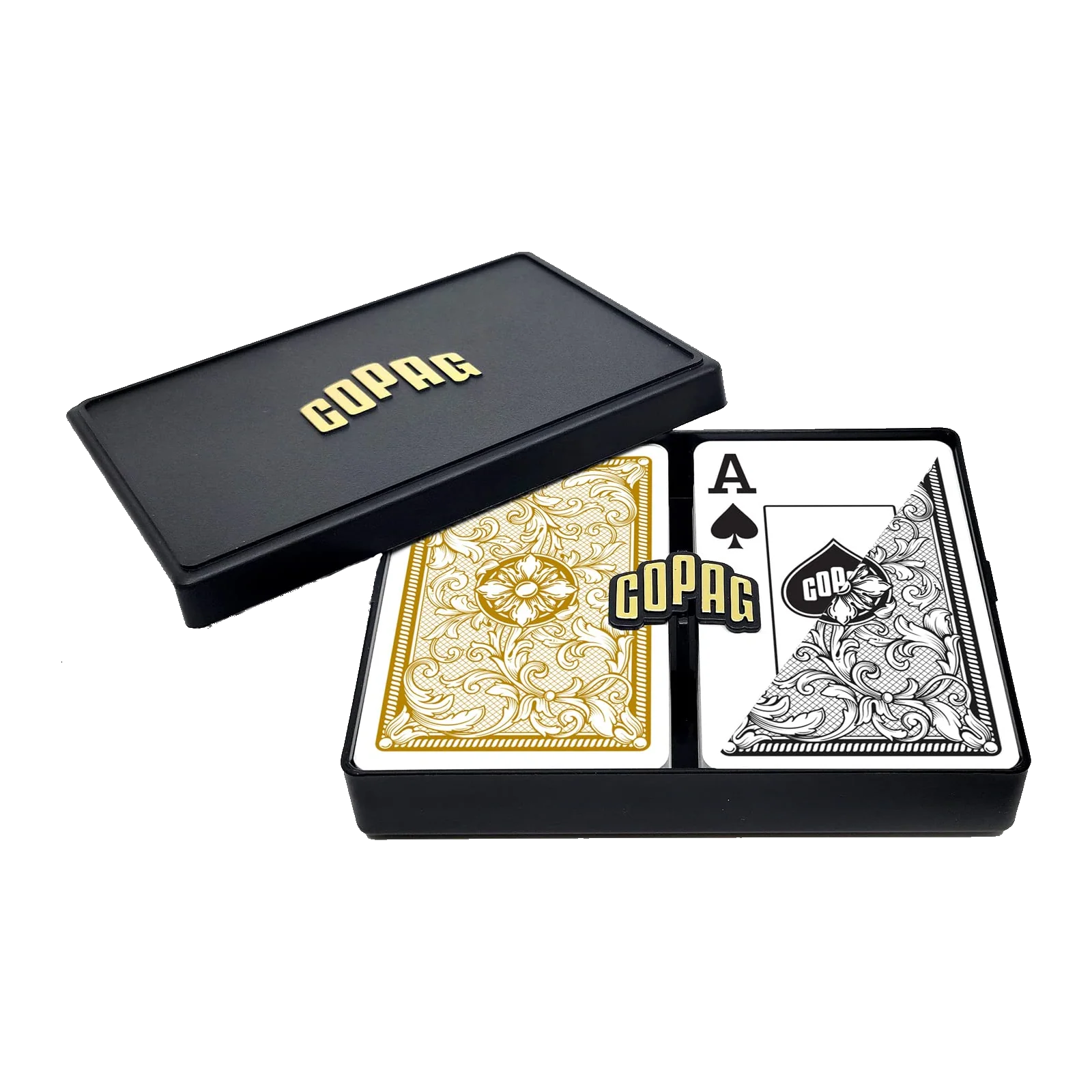 Copag Double Black Gold 100% Plastik Spillekort