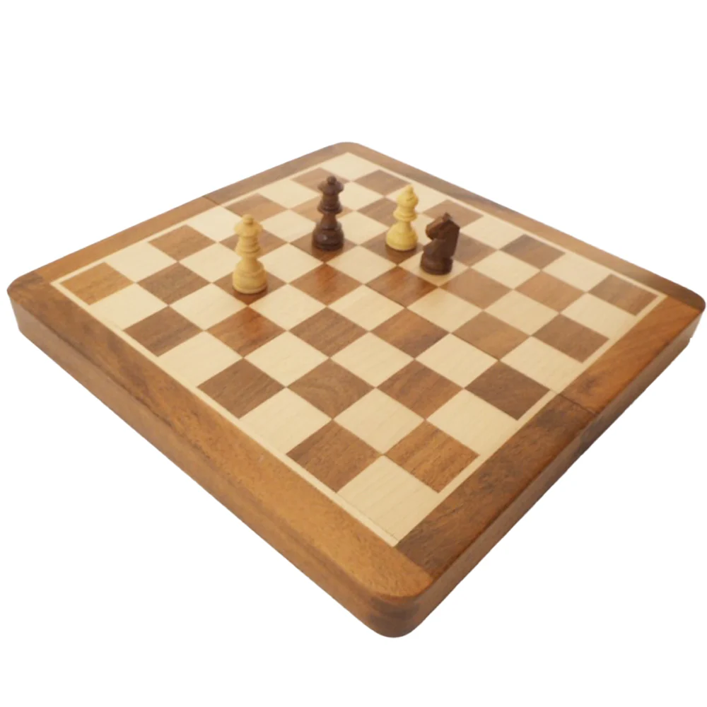 Magnetisk skaksæt i træ - 31 cm