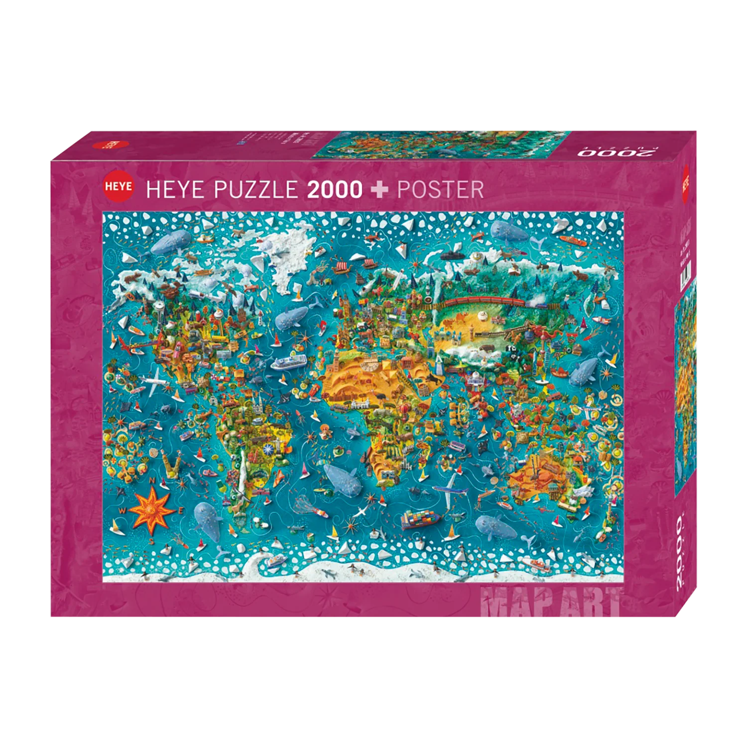 Map Art Miniature World - 2000 brikker
