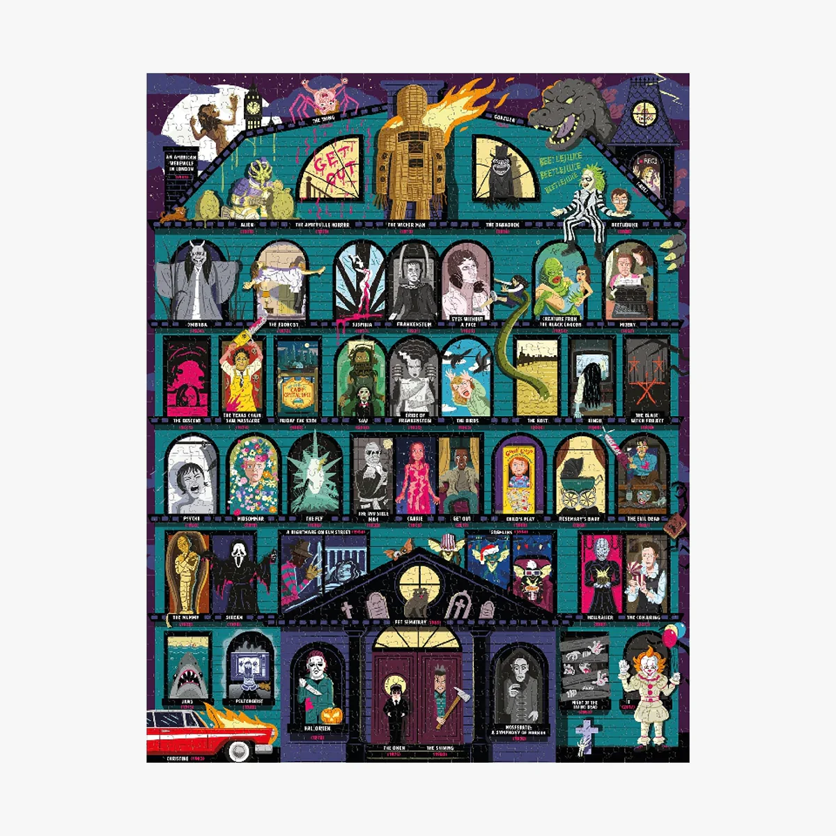 50 Must Watch Scary Movies Bucket - 1000 Brikker - Image 2