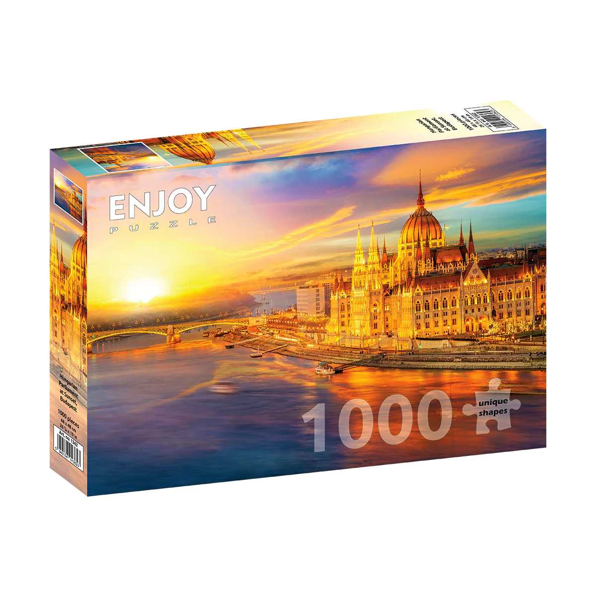 Hungarian Parliament at Sunset - 1000 brikker