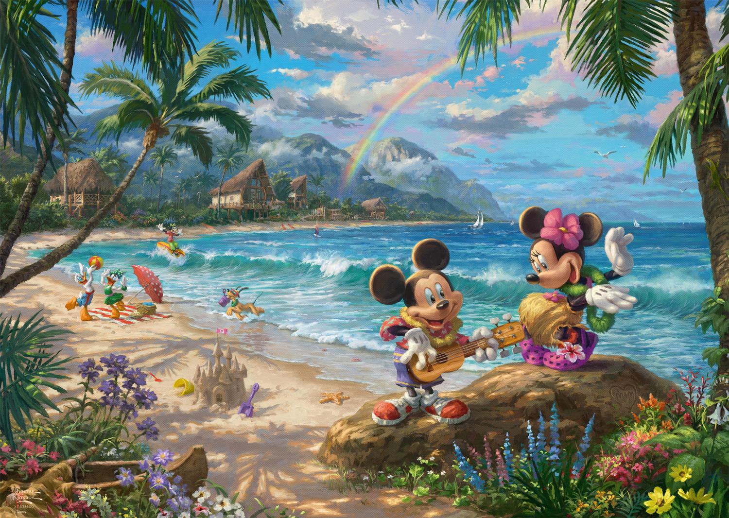 Kinkade: Mickey and Minnie in Hawaii - Image 2