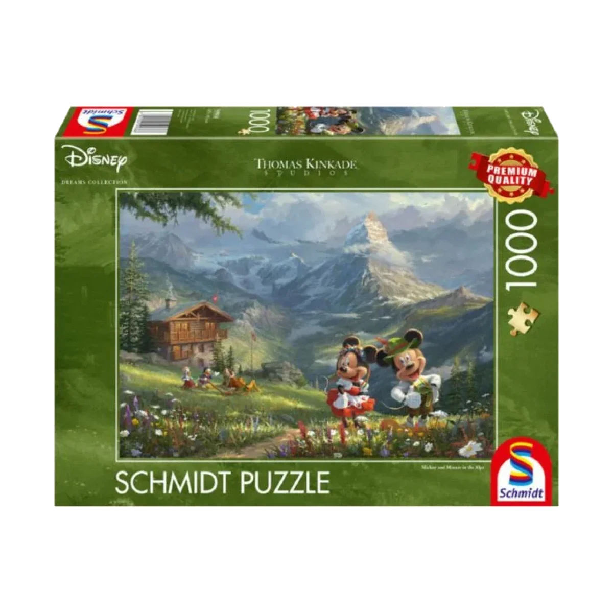 Kinkade: Mickey and Minnie in the Alps - 1000 brikker