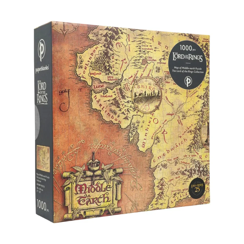 Map Of Middle-Earth - 1000 Brikker