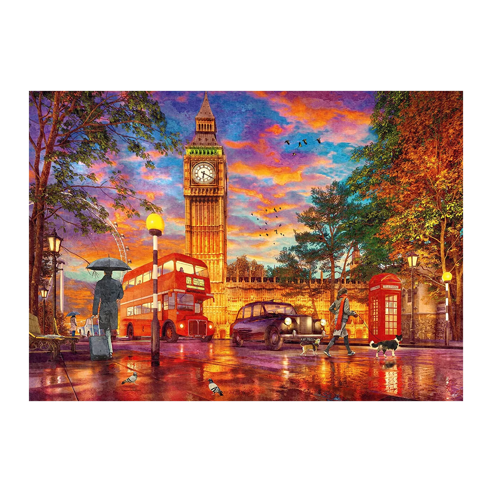 Sunset over Parliament Square, London - 1000 brikker - Image 2