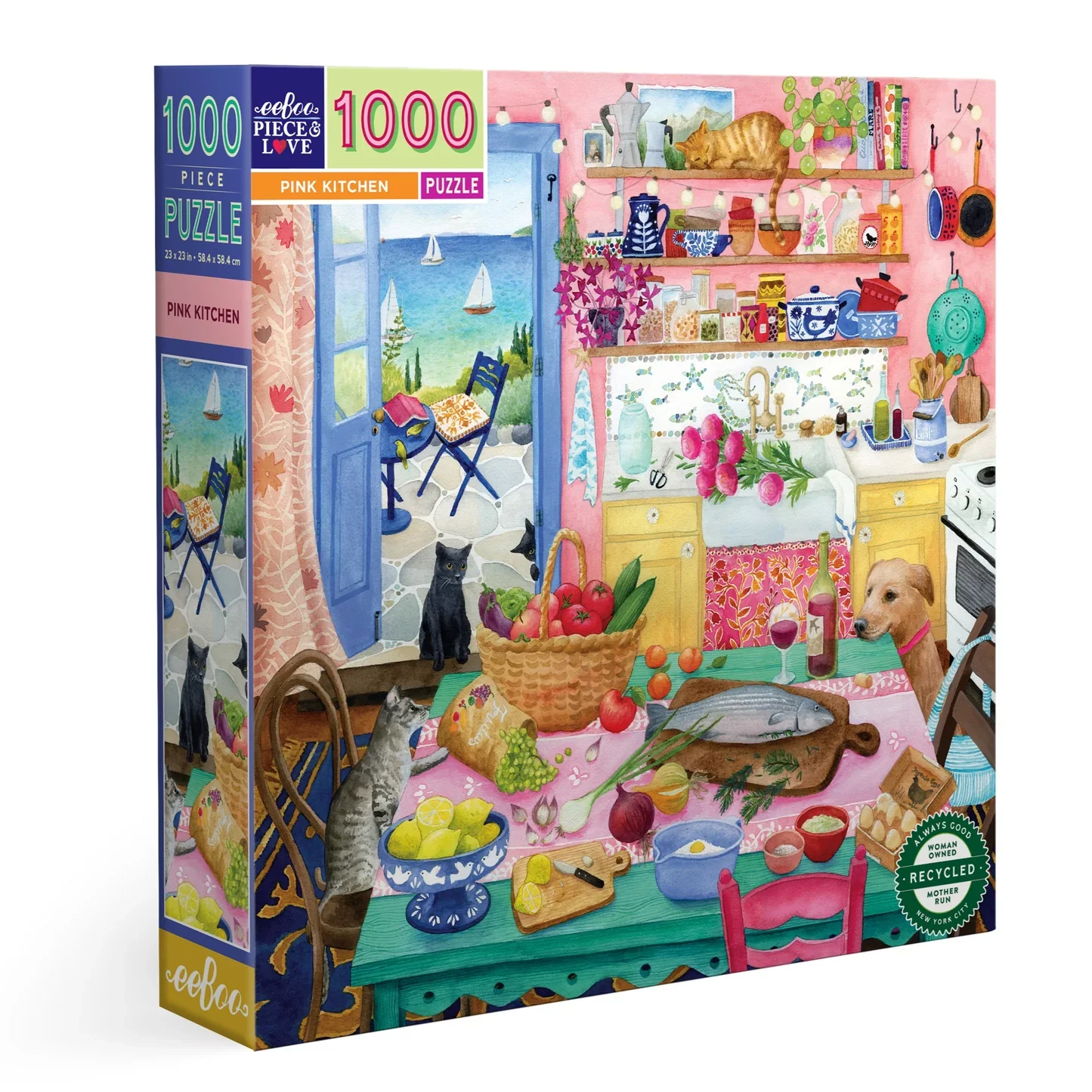 Pink Kitchen Eeboo - 1000 Brikker