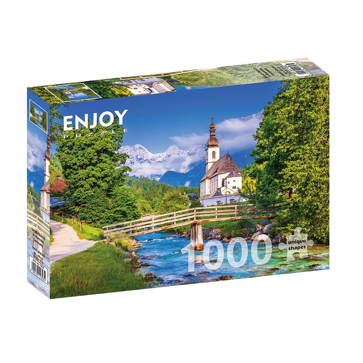 Small Church in Ramsau - 1000 brikker
