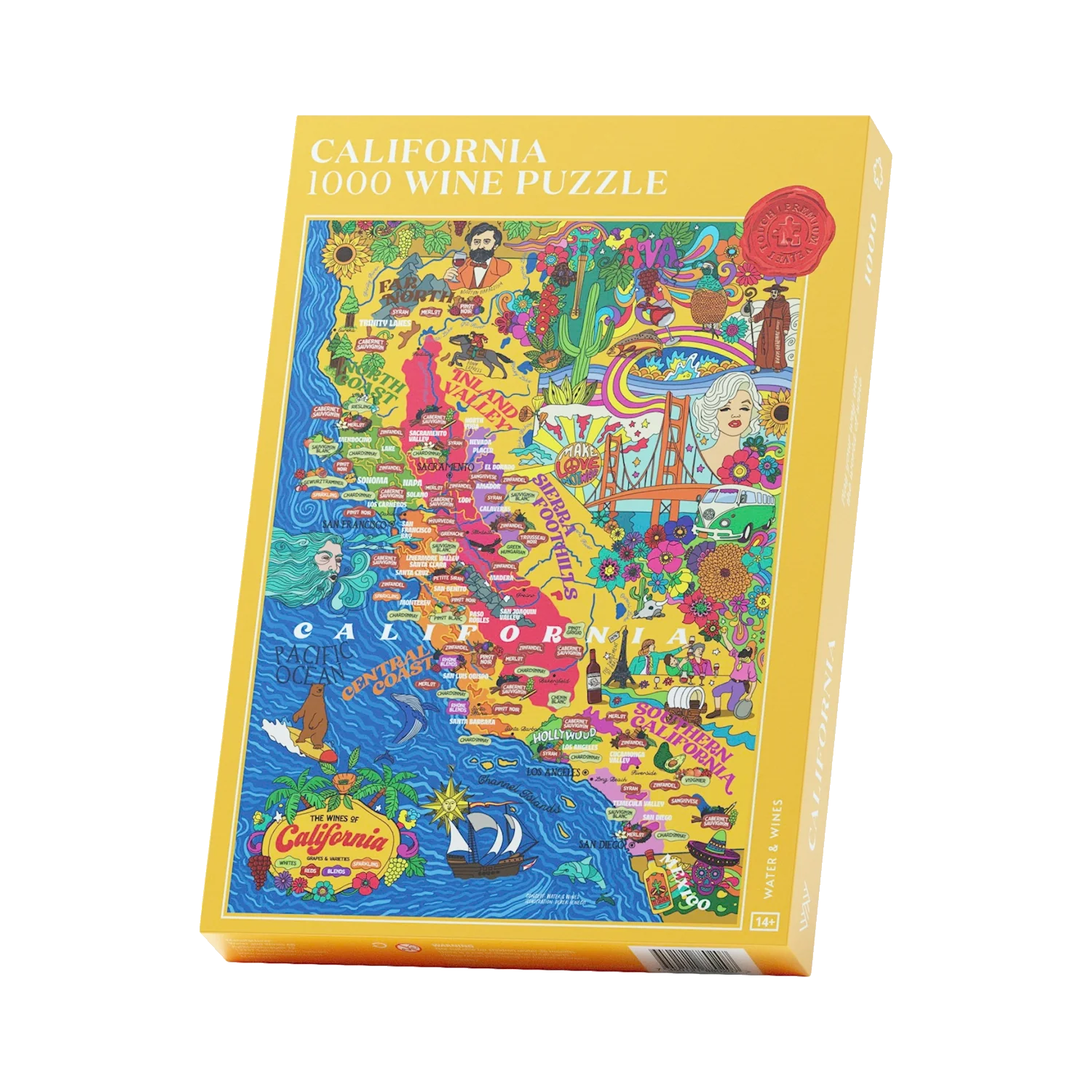 California Wine Puzzle - 1000 brikker