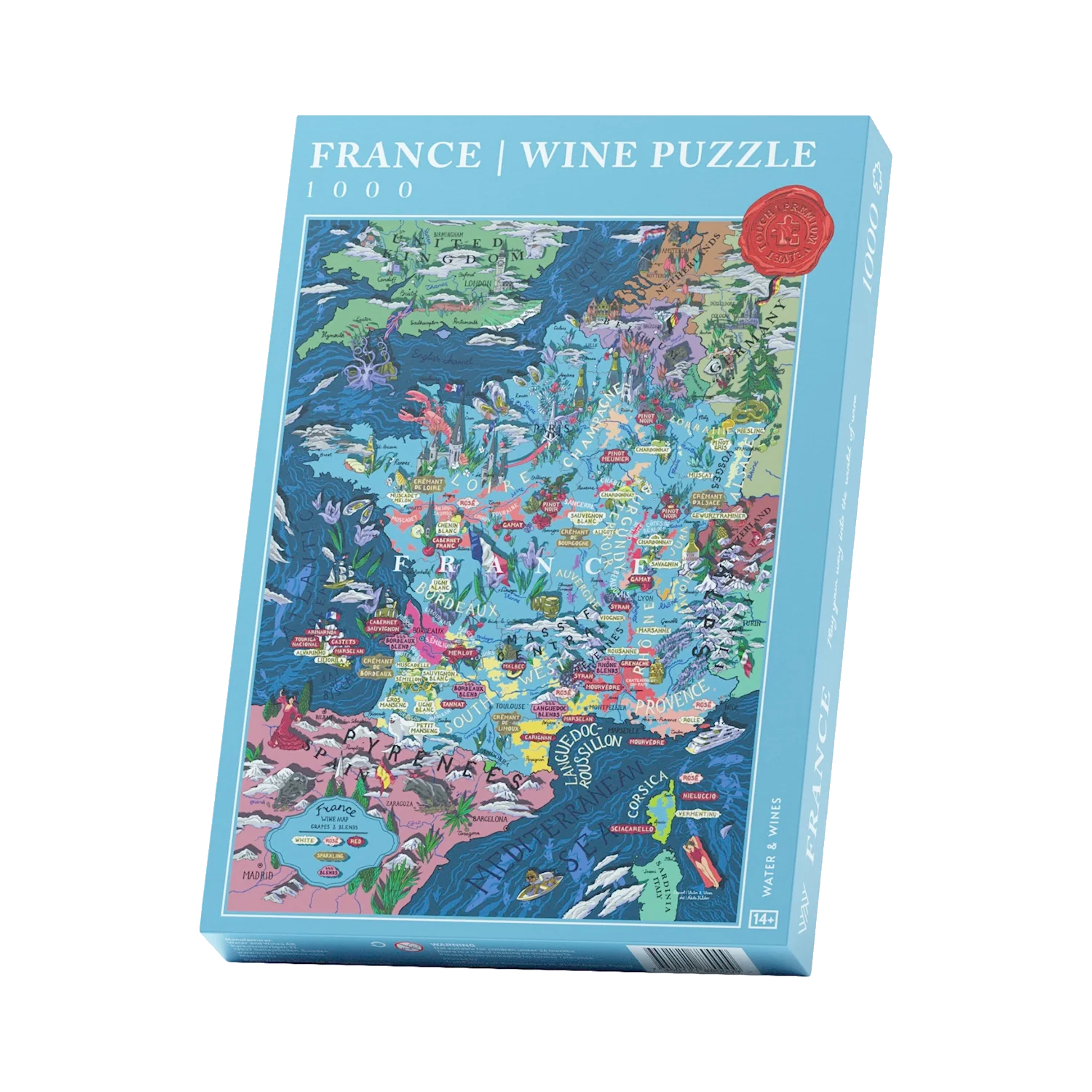 France Wine Puzzle - 1000 brikker