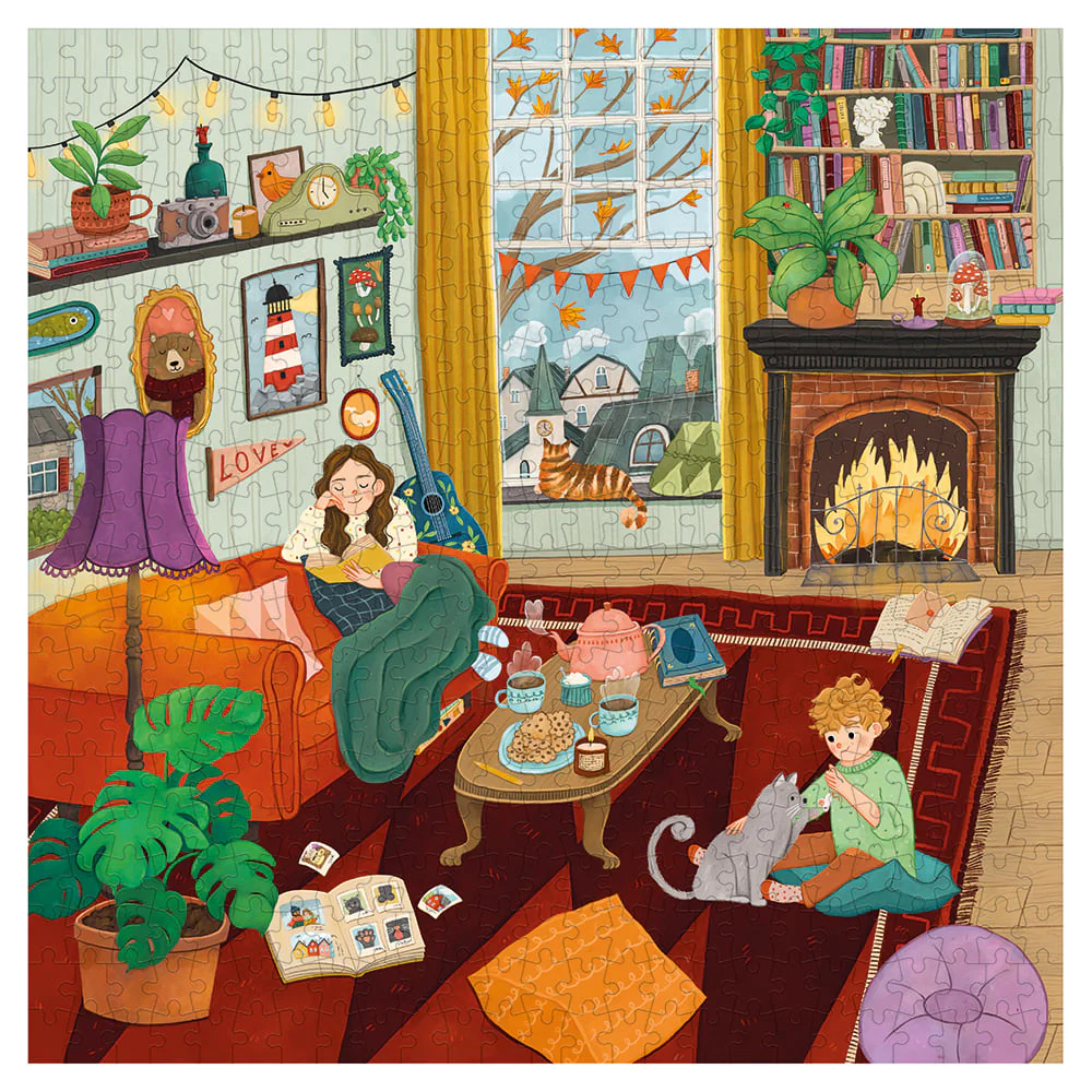 Cozy Reading My Family Puzzle - 500 Brikker - Image 2
