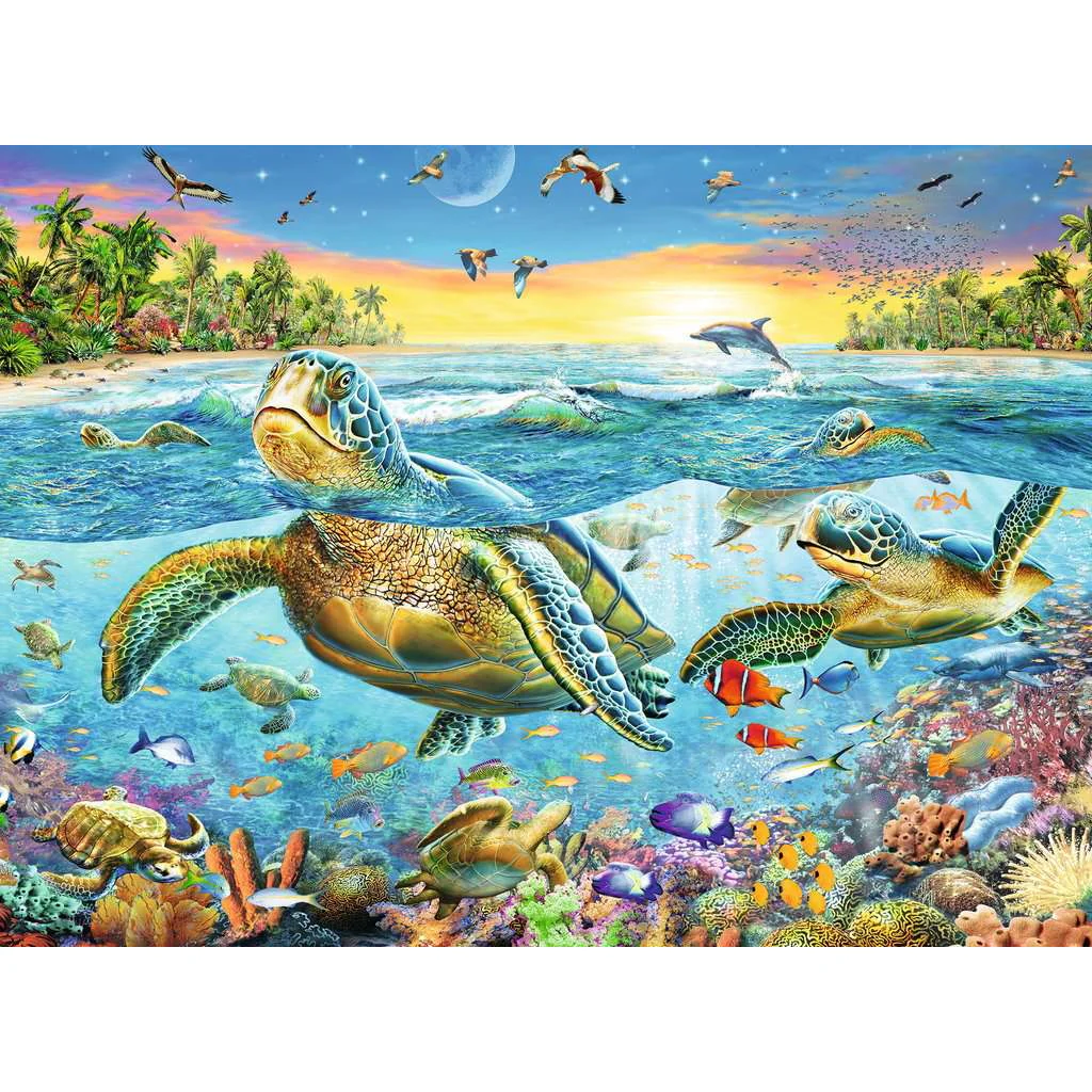 Sea Turtles - 100 XXL brikker - Image 2