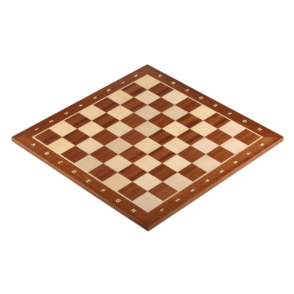Maghoni og ahorn skakbræt med notation (50 mm) - Image 2