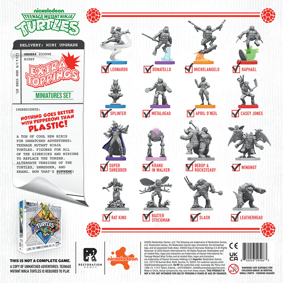 Unmatched Adventures TMNT Miniature Pack Extra Toppings - Image 2