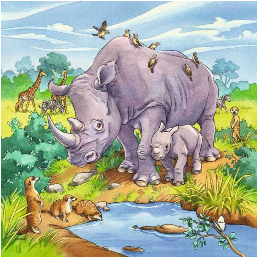 Wild animals - 3 x 49 brikker - Image 2
